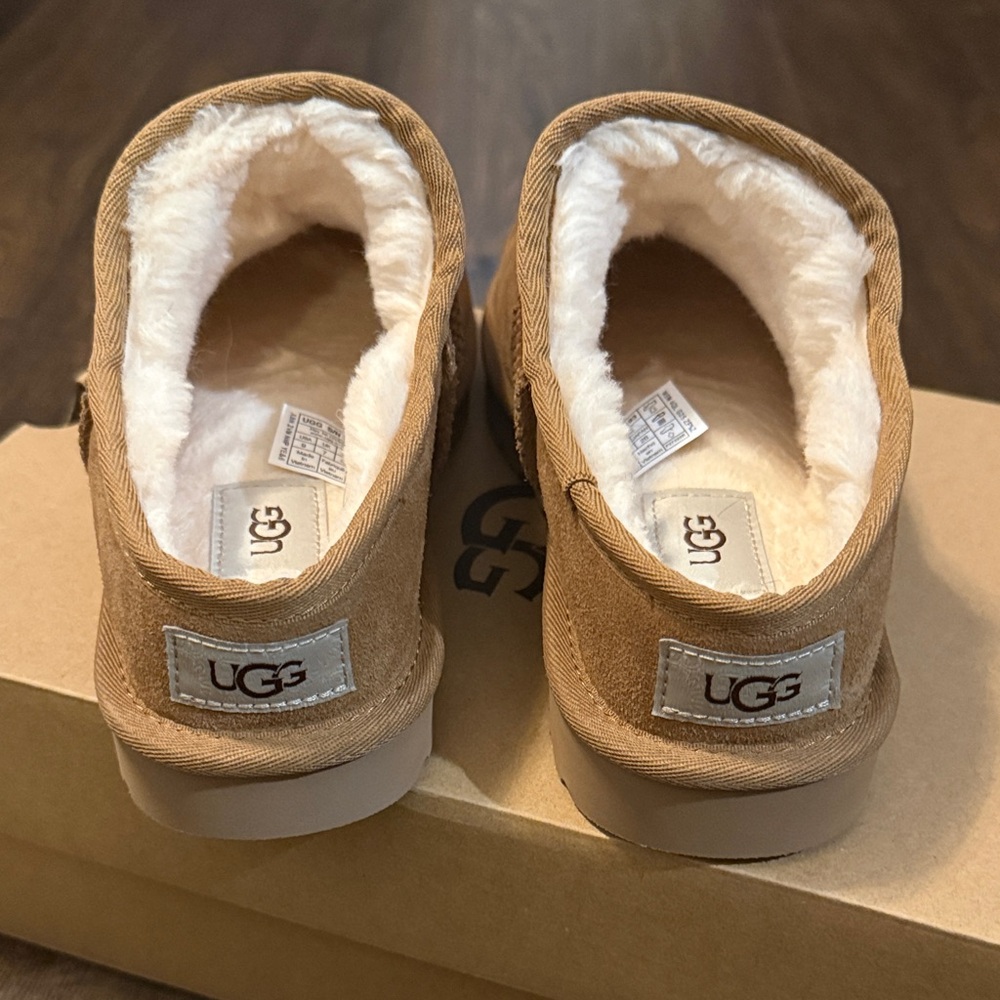 Ugg Tan Suede Slip-On Shoes - Picture 3 of 5